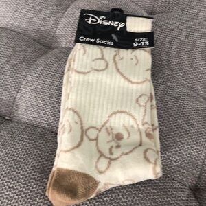Disney Winnie the Pooh: face print crew socks